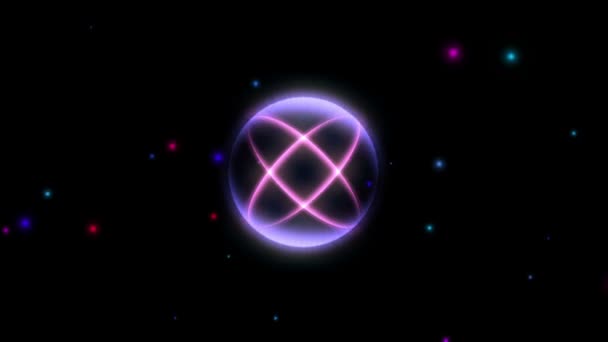 Star particle atom abstract — Stock Video