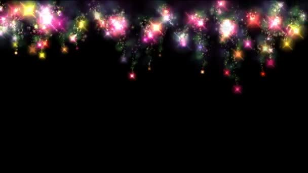 Colore tenda fuochi d'artificio — Video Stock