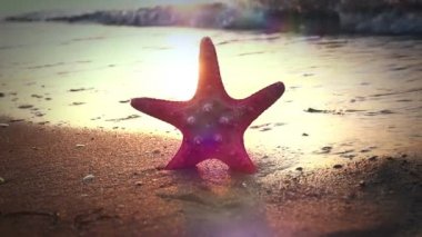 denizyıldızı beach günbatımı üzerinde