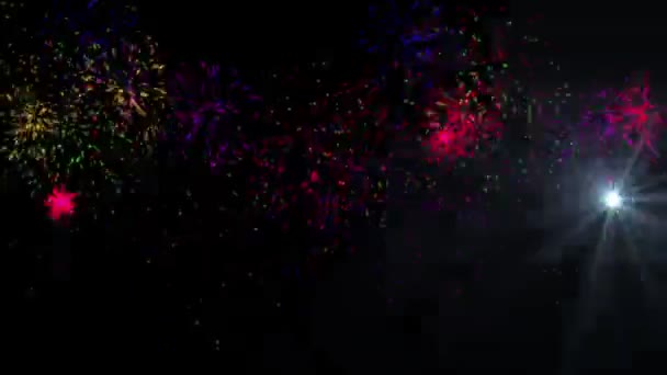 Kleur vuurwerk abstracte achtergrond — Stockvideo