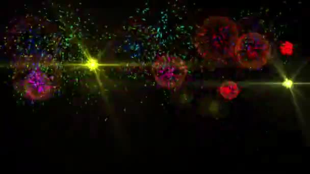 Colore fuochi d'artificio sfondo astratto — Video Stock