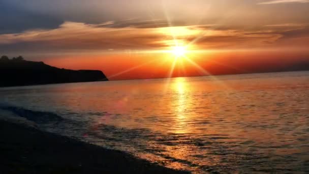 Sonnenuntergang Meer 4k — Stockvideo