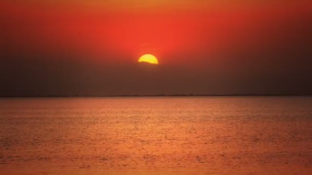 Puesta de sol mar 4k — Vídeos de Stock