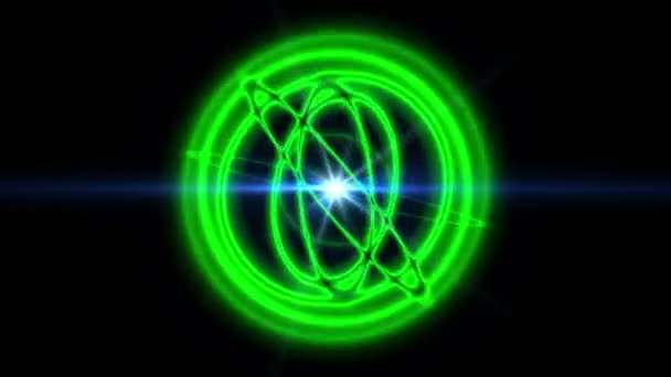 Абстрактная орбита атома — стоковое видео