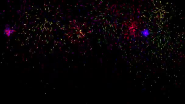 Fuegos artificiales de color abstracto — Vídeo de stock