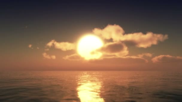 Pôr do sol sobre o oceano — Vídeo de Stock