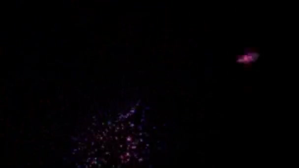 Fuoco d'artificio particella colore astratto — Video Stock