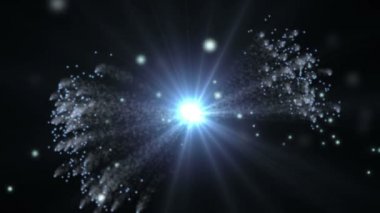 Uzay patlama soyut ışık ray