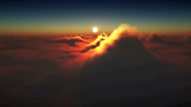 Sonnenuntergang Strahl hohe Wolken 4k — Stockvideo