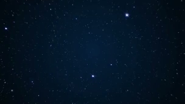 Stars fly in space ray — Stock Video