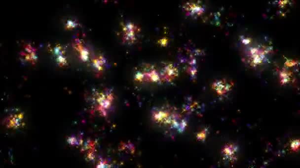 Vuurwerk kleur sterren — Stockvideo