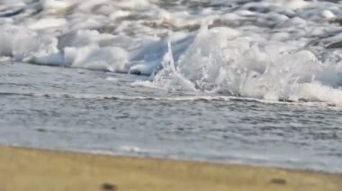 Plaj dalgası makro yavaş çekim