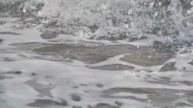 Plaj dalgası makro yavaş çekim