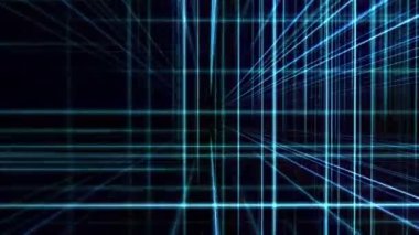 Uzayda 3d çizgi neon ışığı
