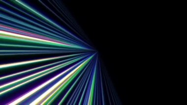 Uzayda 3d çizgi neon ışığı