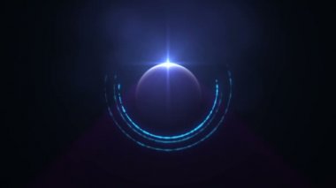 Gelecekçi parlak halka modern dinamik arkaplan