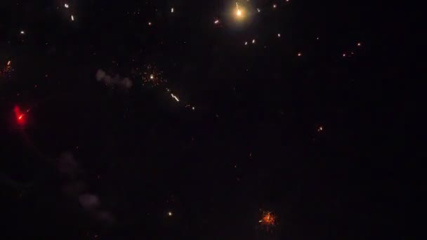 Feux d'artifice colorés à Holiday Night 4k — Video