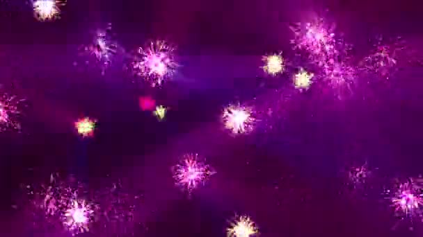 Couleur feux d'artifice particules animation 4k — Video