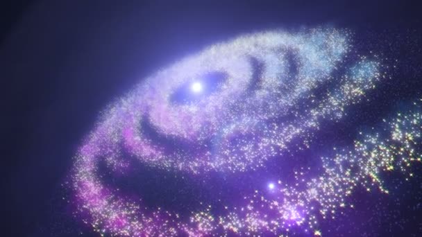 Galaktyka spiralna, animacja Drogi Mlecznej 4k — Wideo stockowe