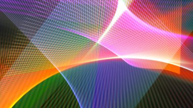 Soyut arkaplanın renkli geometrik parlak çizgileri, 3D görüntüleme