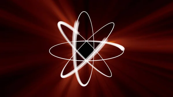 Atom Abstract Light Model Illustration Render — Stock Photo, Image