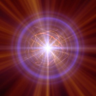 Yüksek manyetize edilmiş nötron yıldızı, soyut illüstrasyon