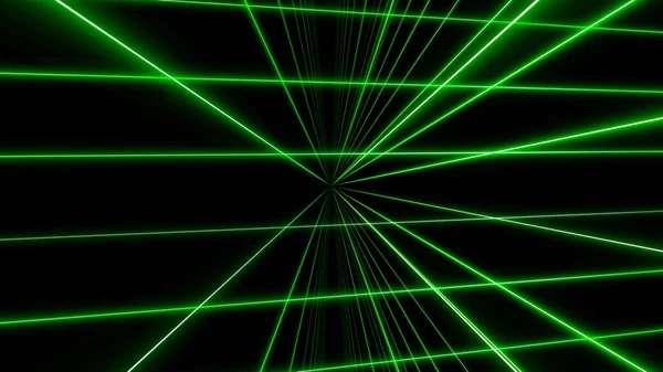 Zielony Linia Laserowe Tło Ilustracja Renderowania — Zdjęcie stockowe