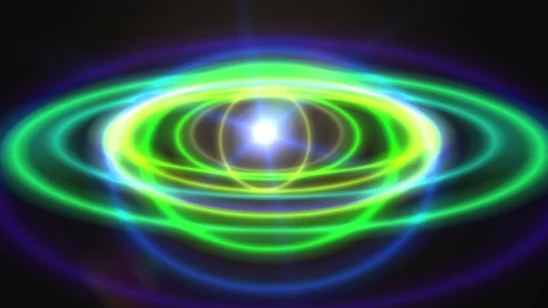 Абстрактные Цветные Кольца Атома — стоковое фото