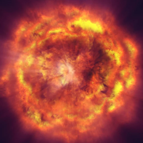 宇宙での火球爆発 抽象的なイラスト — ストック写真