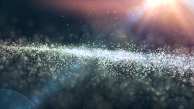 Yıldız, mercekli güneş, uzayda parlayan nebula, illüstrasyon oluşturucu