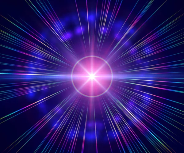 Uzayda pulsar yıldız ışığı, soyut illüstrasyon