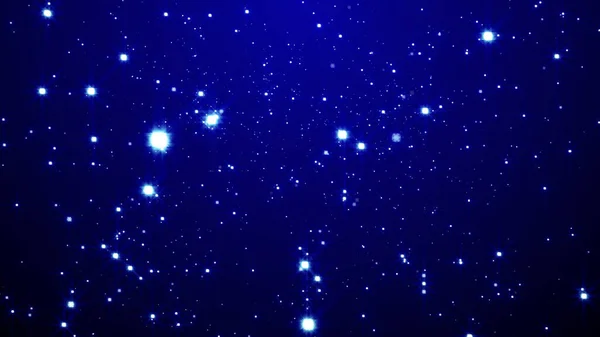 雪の結晶の星とクリスマスの雪の空の背景 イラストレンダリング — ストック写真
