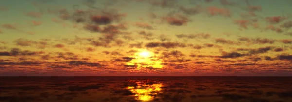 Захід Сонця Спокійно Море Сонячний Промінь Візуальна Ілюстрація — стокове фото