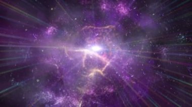 Parçacık galaksilerinin güneş ışığı ışını ve parlatıcısı