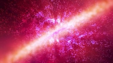 Uzayda soyut ışık hareketinde nebula