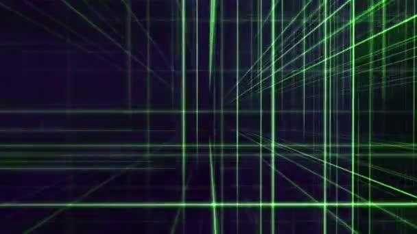 Uzayda 3d çizgi neon ışığı — Stok video