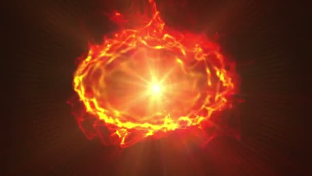 Fire ball abstrakcyjna fuzja płomienia — Wideo stockowe