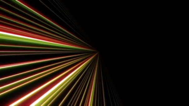 Luce al neon linea 3d nello spazio — Video Stock