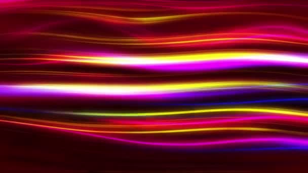 Superficie luminosa de neón futurista. Fondo de movimiento abstracto — Vídeos de Stock