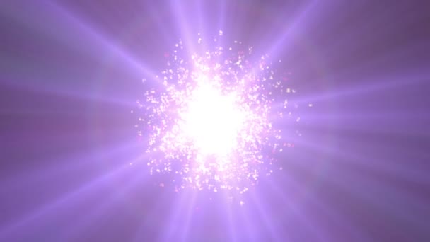 Nebelgalaxie Teilchenexplosion im All — Stockvideo