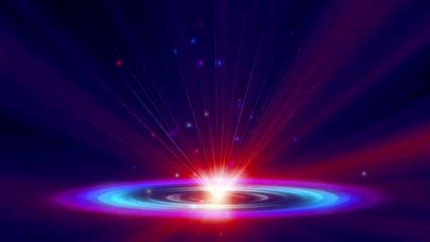 Galassia luminosa a raggi atomici 4k — Video Stock