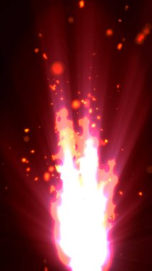 Sarı Ateş alevi arkaplanda izole edildi