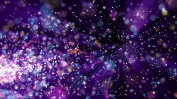 Γαλαξία Στο Διάστημα Σωματίδιο Φωτός Εικονογράφηση — Φωτογραφία Αρχείου