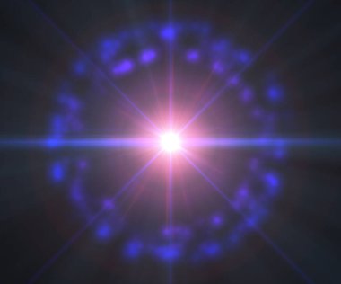 Uzayda pulsar yıldız ışığı, soyut illüstrasyon