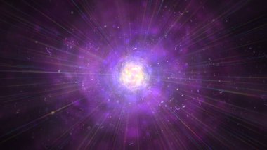 Parlak yuvarlak enerji yapısı illüstrasyonunda geleceksel uzay parçacıkları