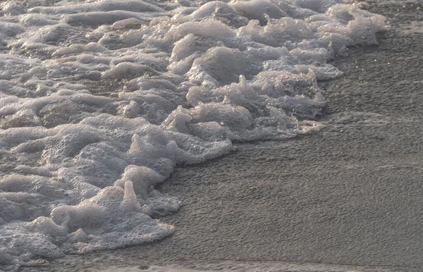 Vlna Splash Moře Pláž Makro Zavřít — Stock fotografie