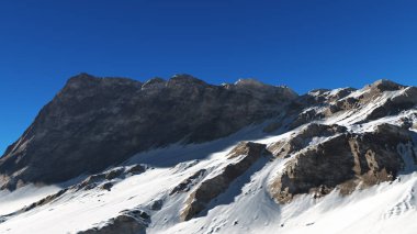 Dağ Karlı Güneş Işığı çizimi, 3D görüntüleme