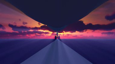 Uçak 3D pistine iniyor.