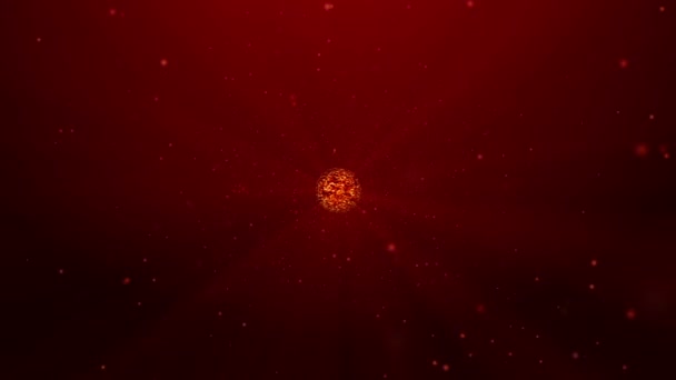 Abstrakt planet i rymdrörelse — Stockvideo
