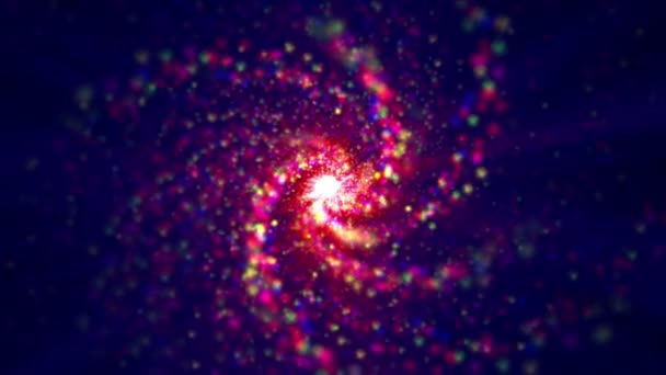 Спиральная галактика в глубоком космосе 4k — стоковое видео